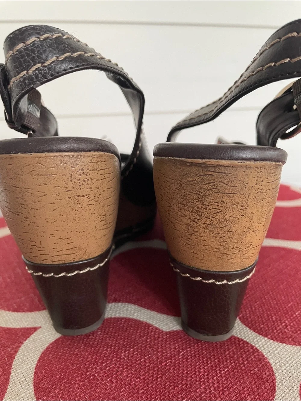 Montego Bay Club Wedge Open-Toe Sandals With Buckles Size 7